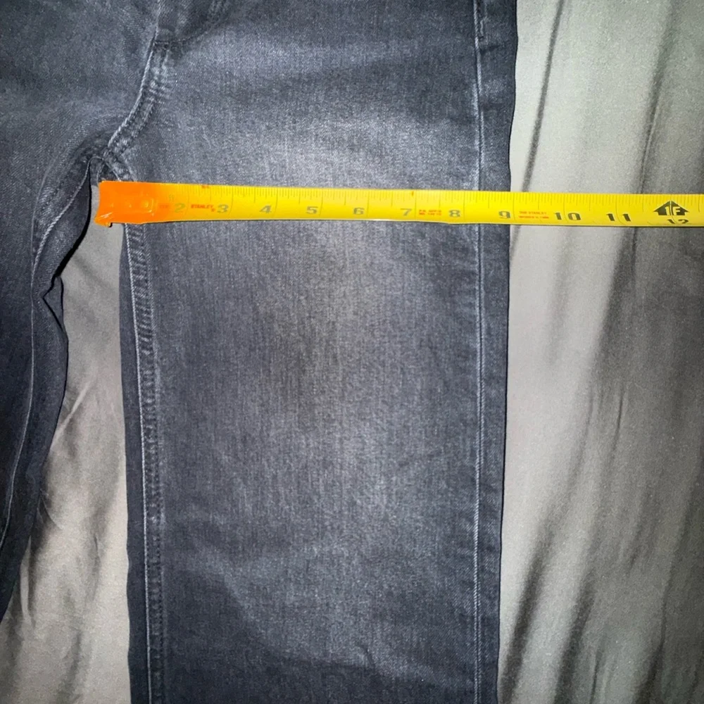 PAIGE viper black distressed High-Rise Wide Leg Jeans Sasha - Picture 9 of 10